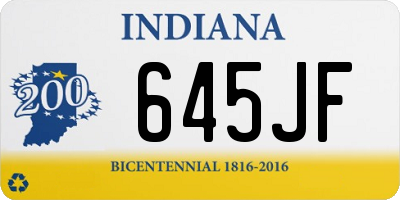 IN license plate 645JF