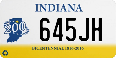 IN license plate 645JH