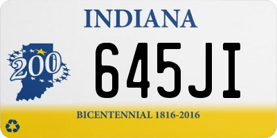 IN license plate 645JI