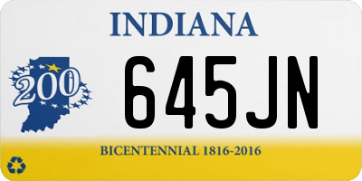 IN license plate 645JN