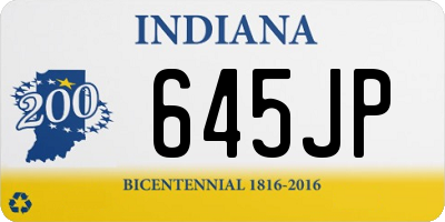 IN license plate 645JP