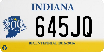 IN license plate 645JQ