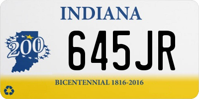 IN license plate 645JR