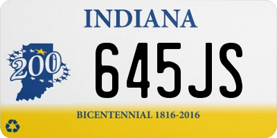 IN license plate 645JS