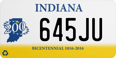 IN license plate 645JU