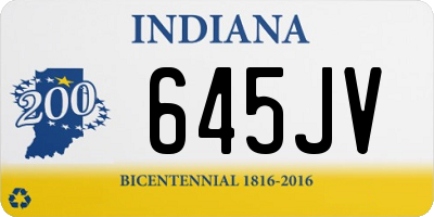 IN license plate 645JV