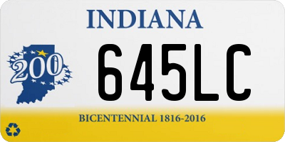 IN license plate 645LC