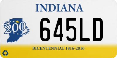 IN license plate 645LD