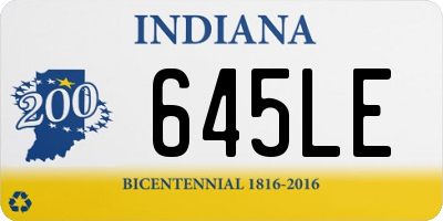 IN license plate 645LE