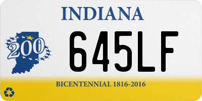 IN license plate 645LF