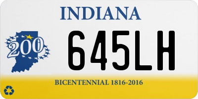 IN license plate 645LH