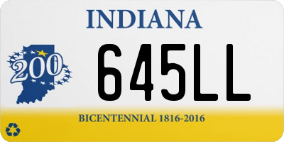 IN license plate 645LL