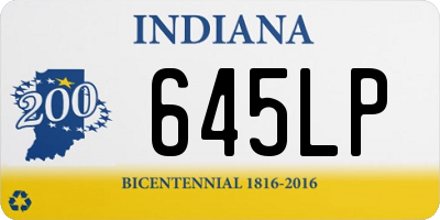 IN license plate 645LP