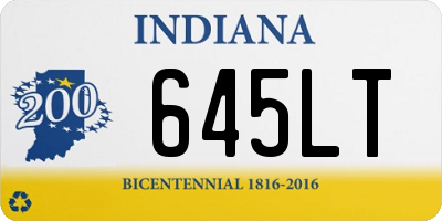 IN license plate 645LT