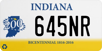 IN license plate 645NR