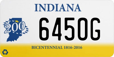 IN license plate 645OG