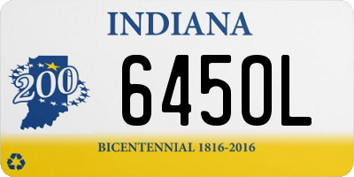 IN license plate 645OL