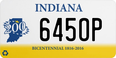 IN license plate 645OP