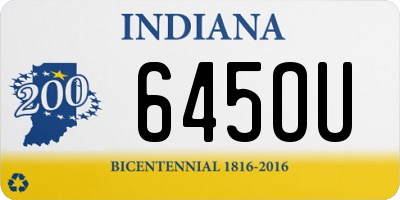 IN license plate 645OU