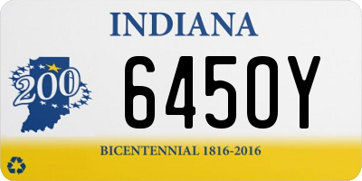 IN license plate 645OY