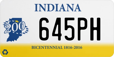 IN license plate 645PH