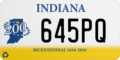 IN license plate 645PQ