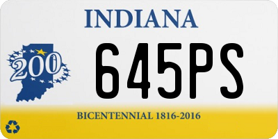 IN license plate 645PS