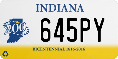 IN license plate 645PY