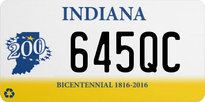 IN license plate 645QC