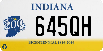 IN license plate 645QH