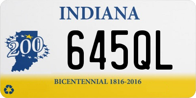 IN license plate 645QL