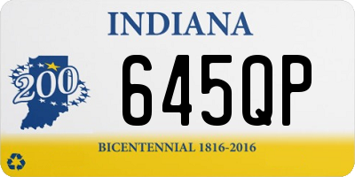 IN license plate 645QP