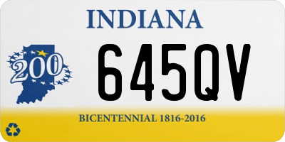 IN license plate 645QV