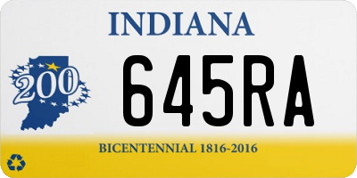 IN license plate 645RA