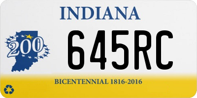 IN license plate 645RC