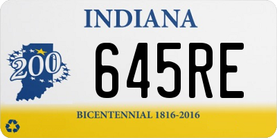 IN license plate 645RE