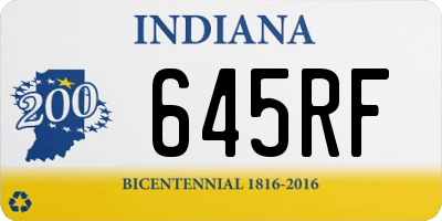 IN license plate 645RF