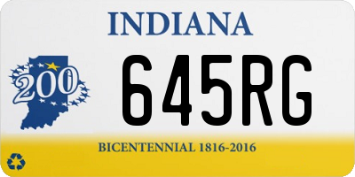 IN license plate 645RG