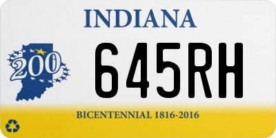 IN license plate 645RH