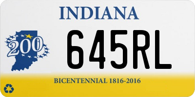 IN license plate 645RL