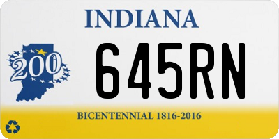 IN license plate 645RN