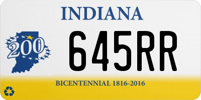 IN license plate 645RR
