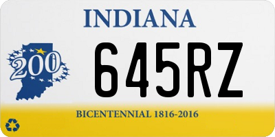 IN license plate 645RZ