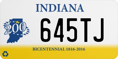 IN license plate 645TJ