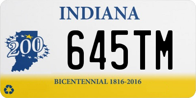 IN license plate 645TM