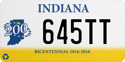 IN license plate 645TT