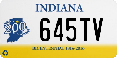 IN license plate 645TV