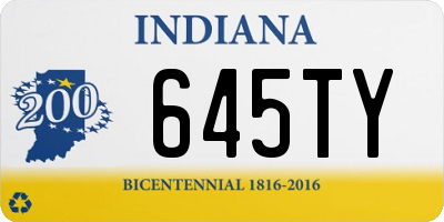 IN license plate 645TY