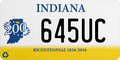 IN license plate 645UC