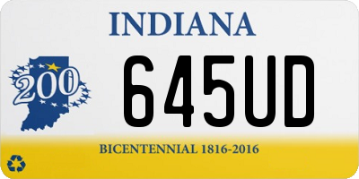 IN license plate 645UD